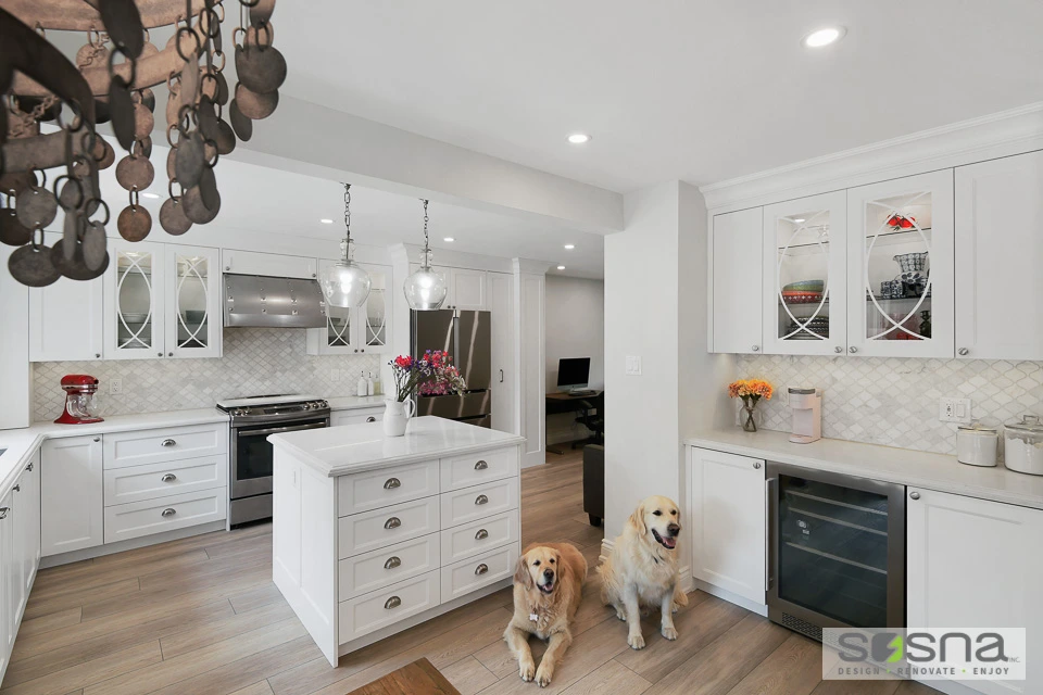 Pet Friendly Kitchen Renovation With All White Kitchen