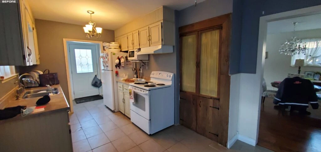 Cramped Tight Kitchen Before Renovation Dated Home