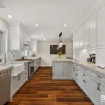 Open Concept Grey And White Kitchen Renovation