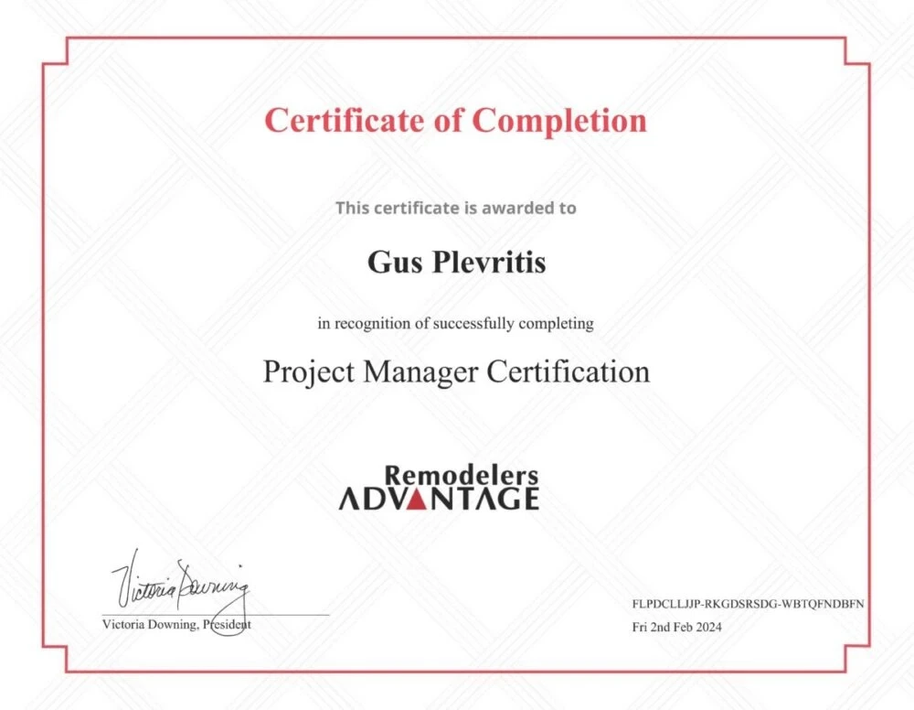 Remodelers Advantage Certified Project Manager Gus