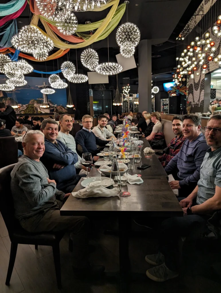 Team Dinner With Entire Construction Crew And Designer Team