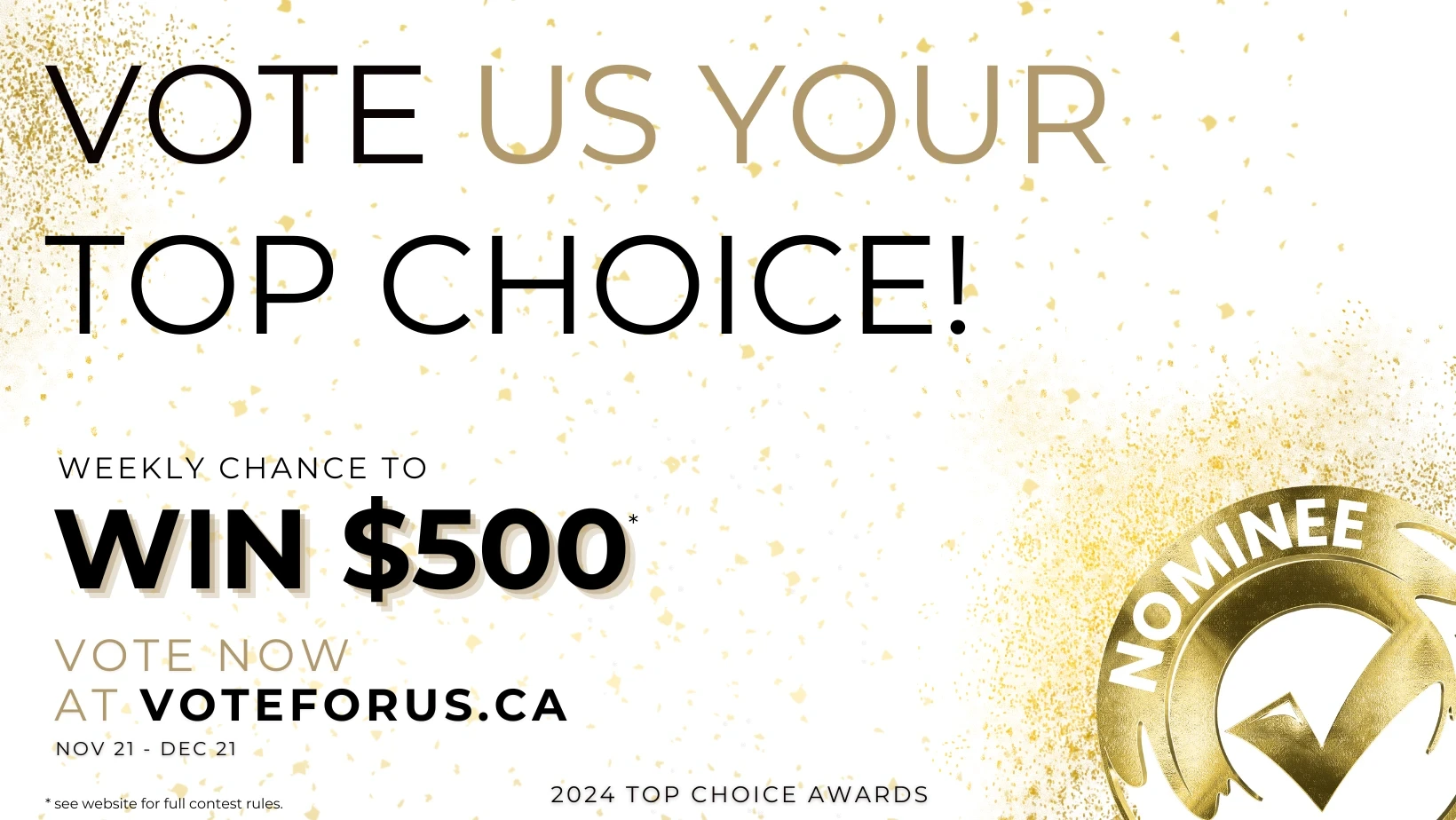 Toronto Top Choice Awards Vote For Us