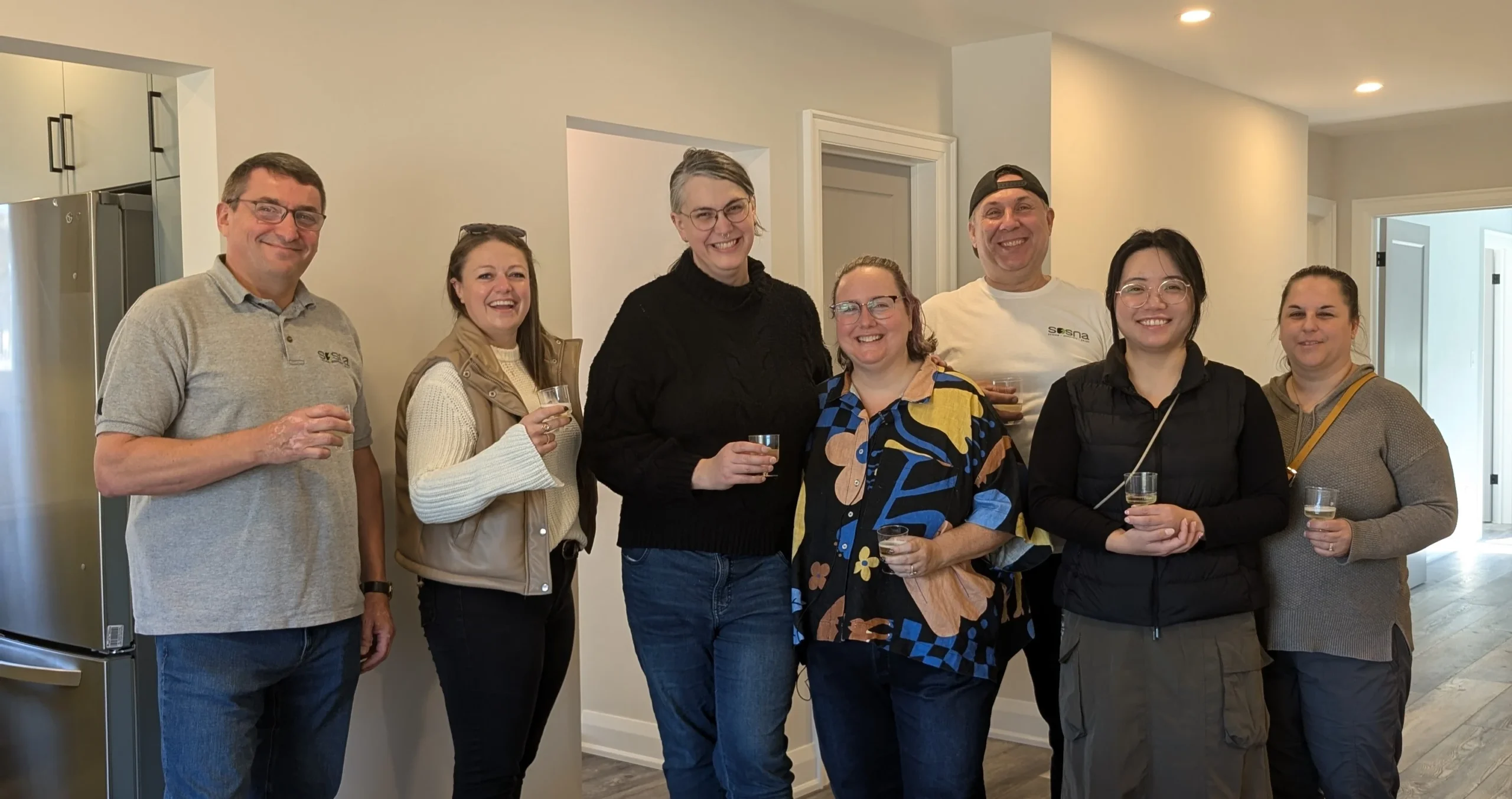 Happy clients after sosna renovation completion
