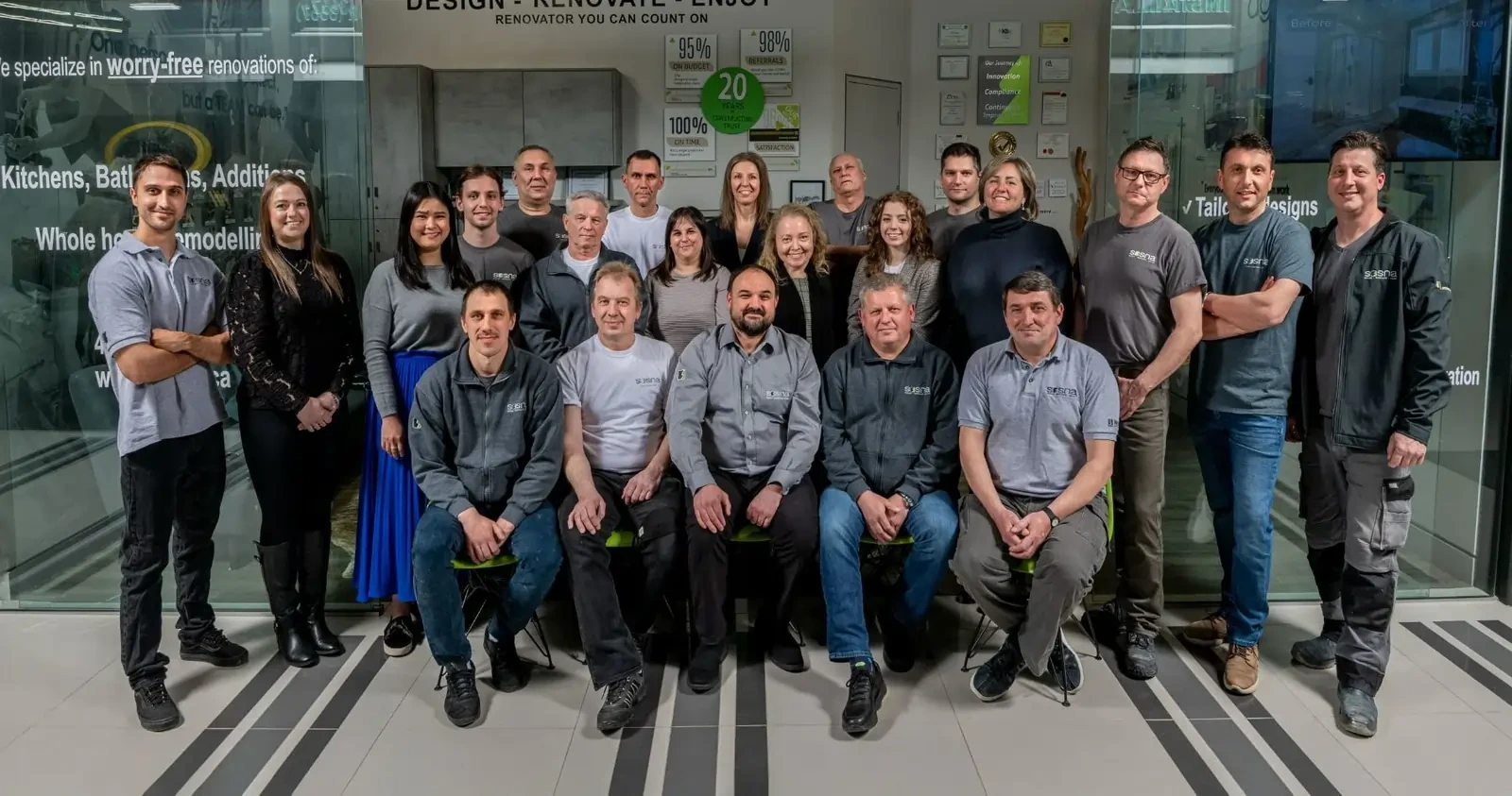 Toronto Renovation Team Photo With Staff