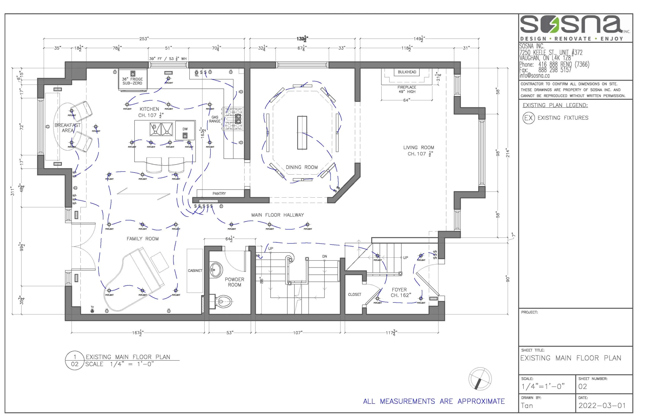 Kitchen Bathroom Basement and Laundry Room Renovation in Toronto Drawings 2