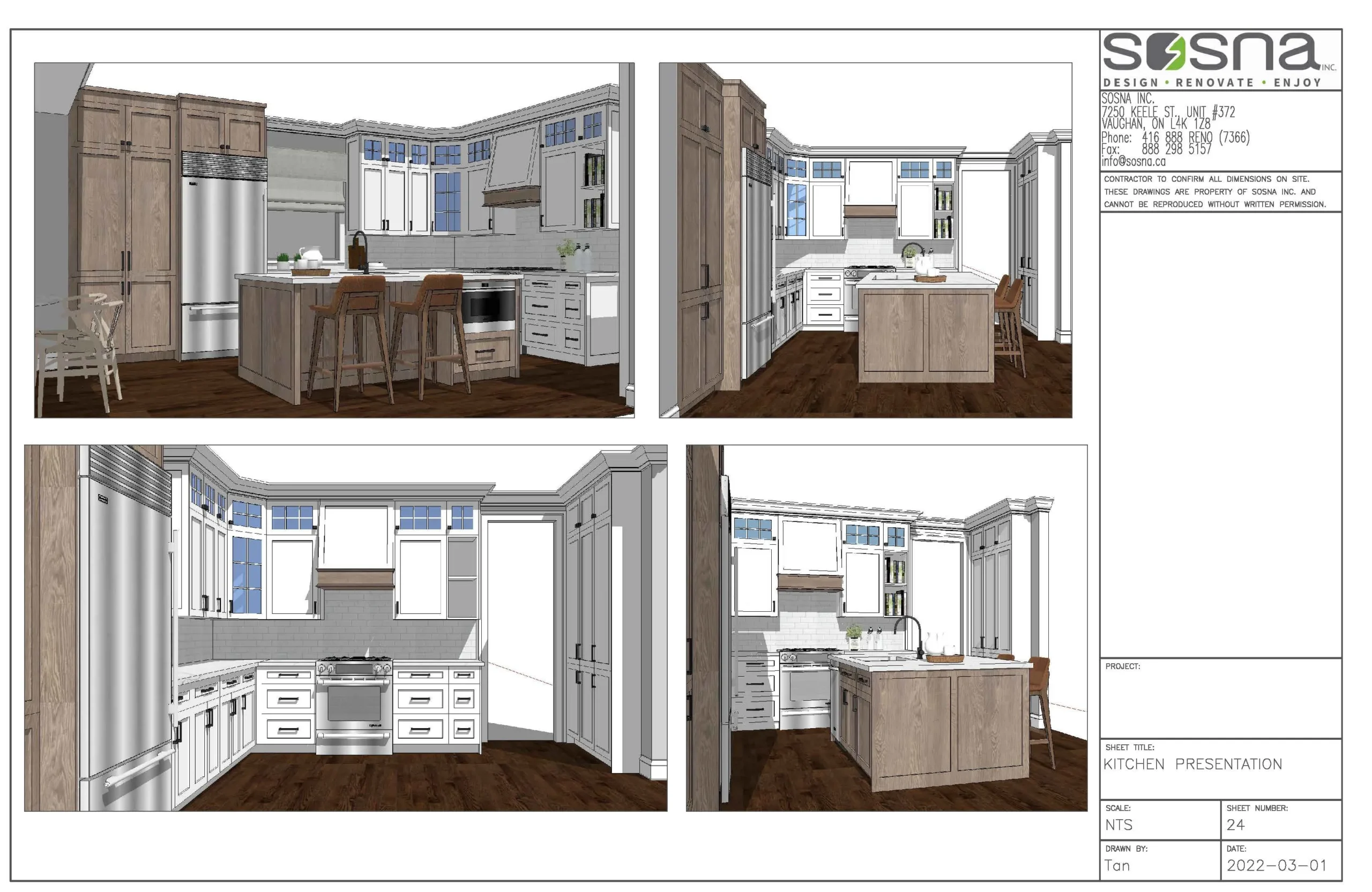 Kitchen Bathroom Basement and Laundry Room Renovation in Toronto Drawings 6