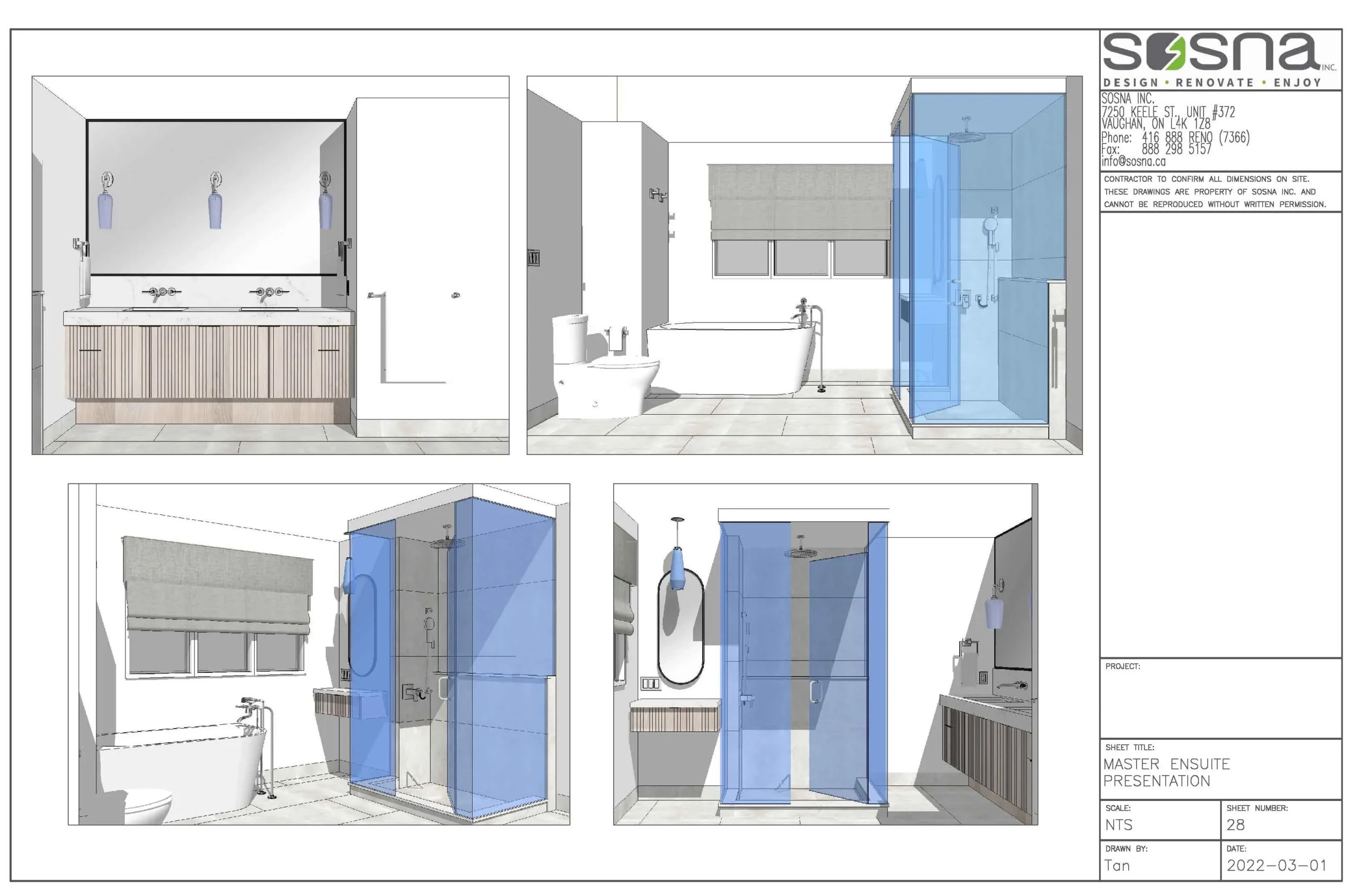 Kitchen Bathroom Basement and Laundry Room Renovation in Toronto Drawings 8