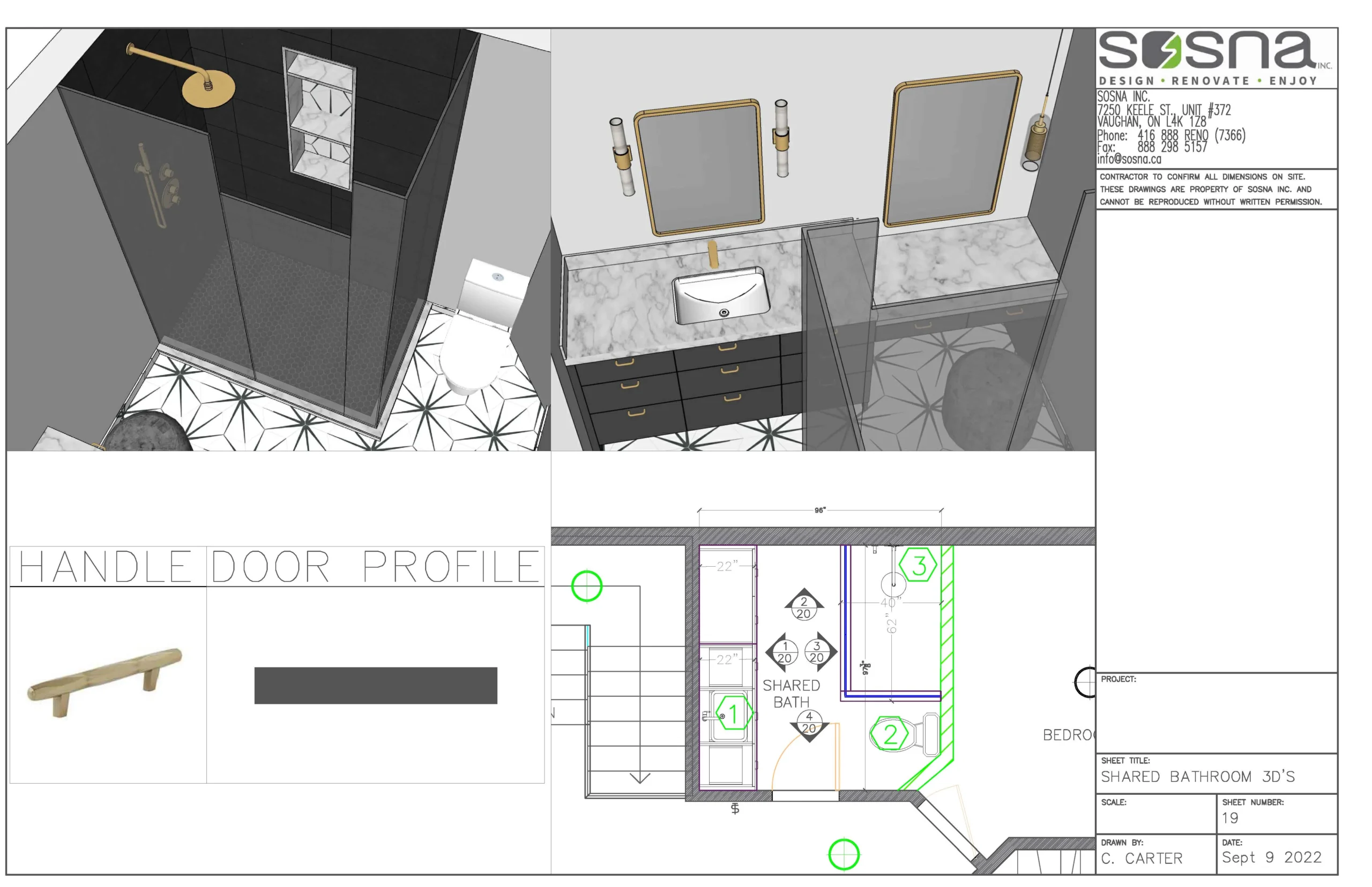 Kitchen Office and Bathroom Remodel in Vaughan Drawings 7