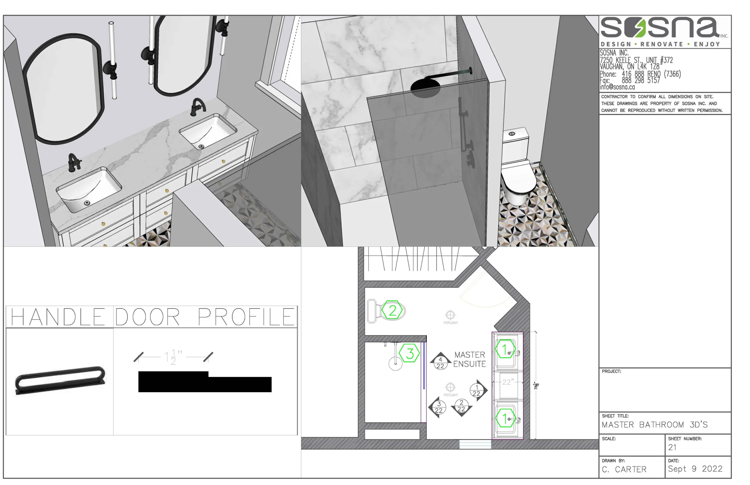 Kitchen Office and Bathroom Remodel in Vaughan Drawings 8