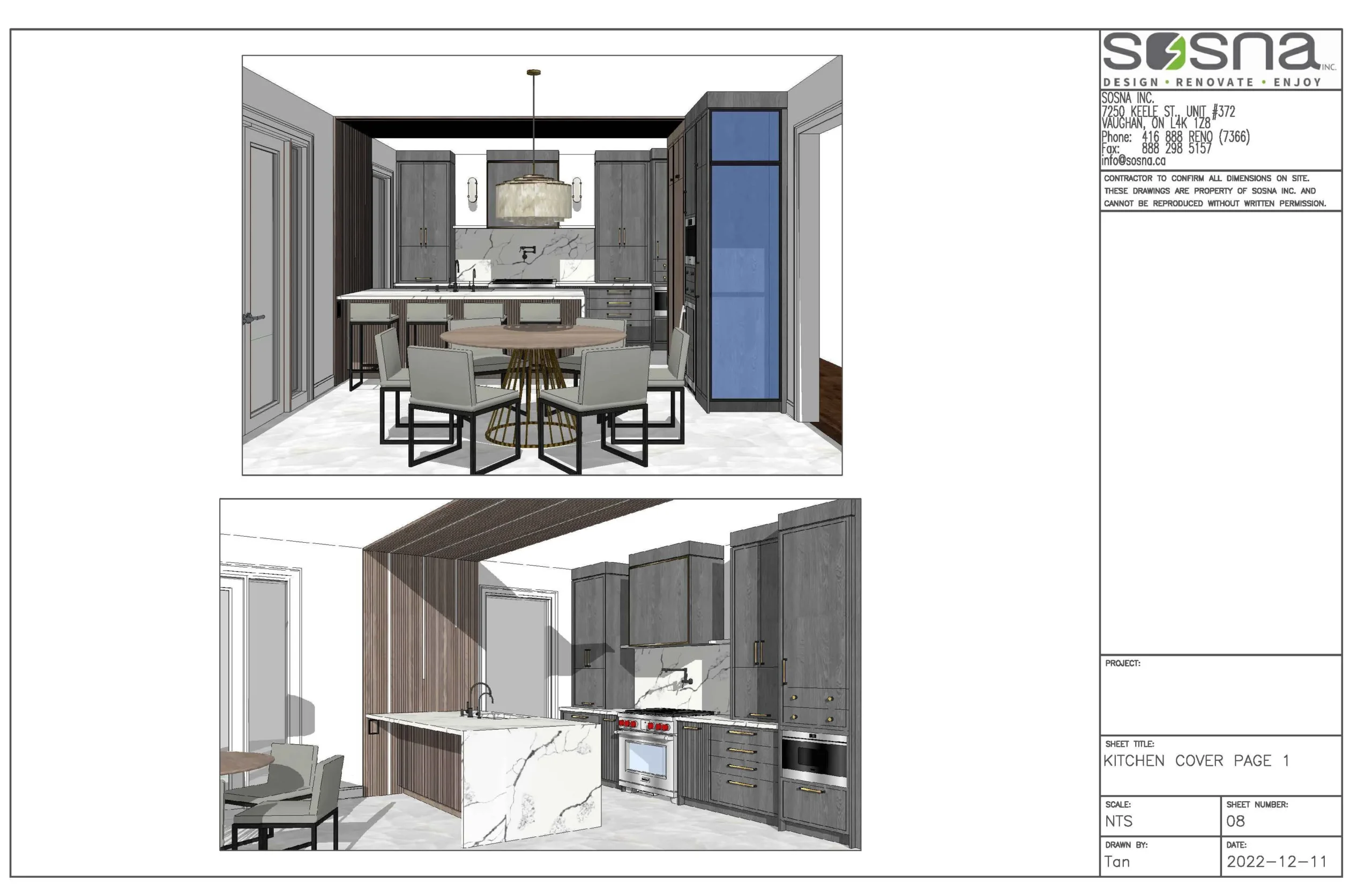 Kitchen Remodel in Maple Drawings 3