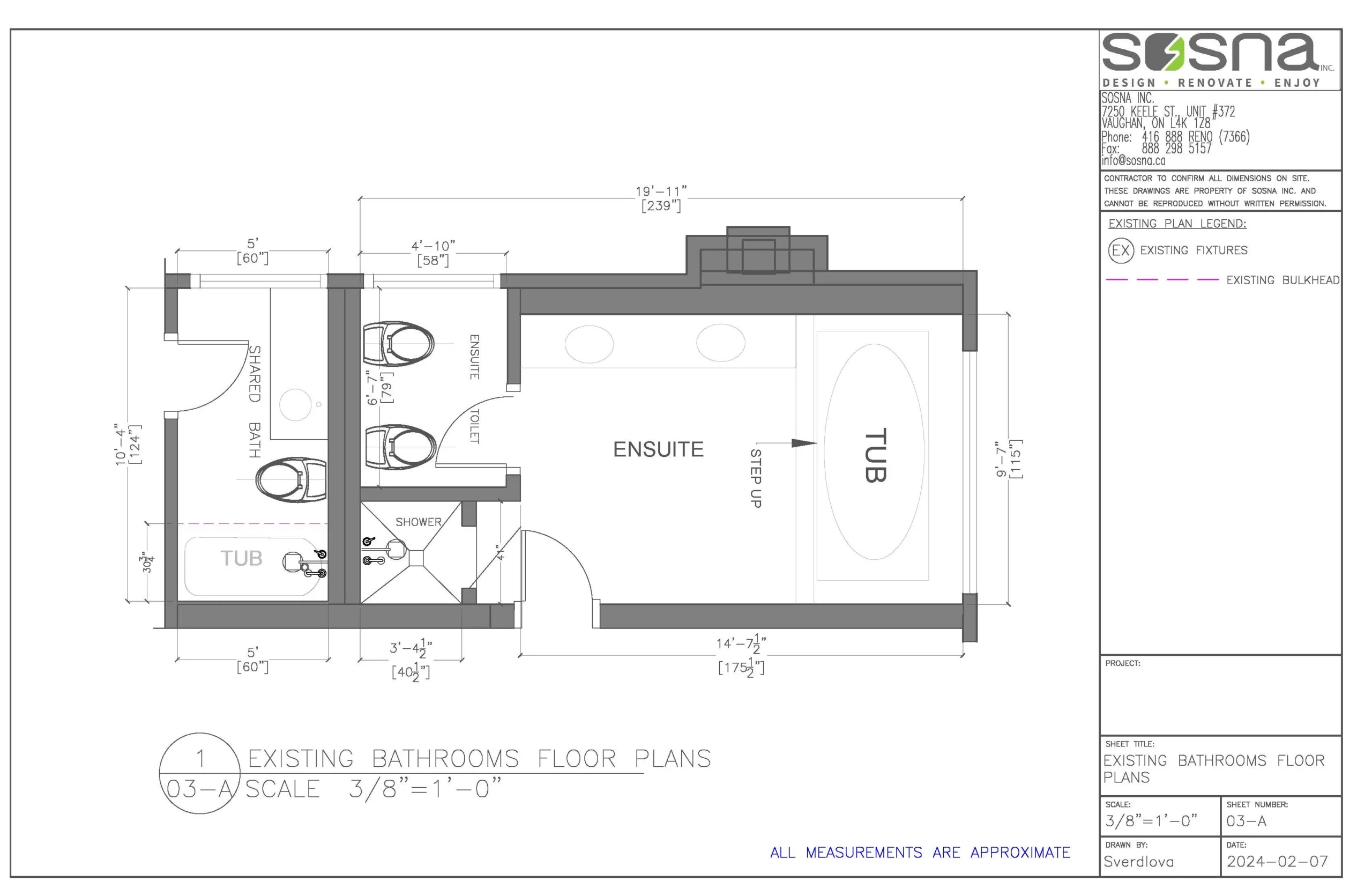 Kleinburg Multiple Bathroom Renovation For Returning Clients Drawings 1