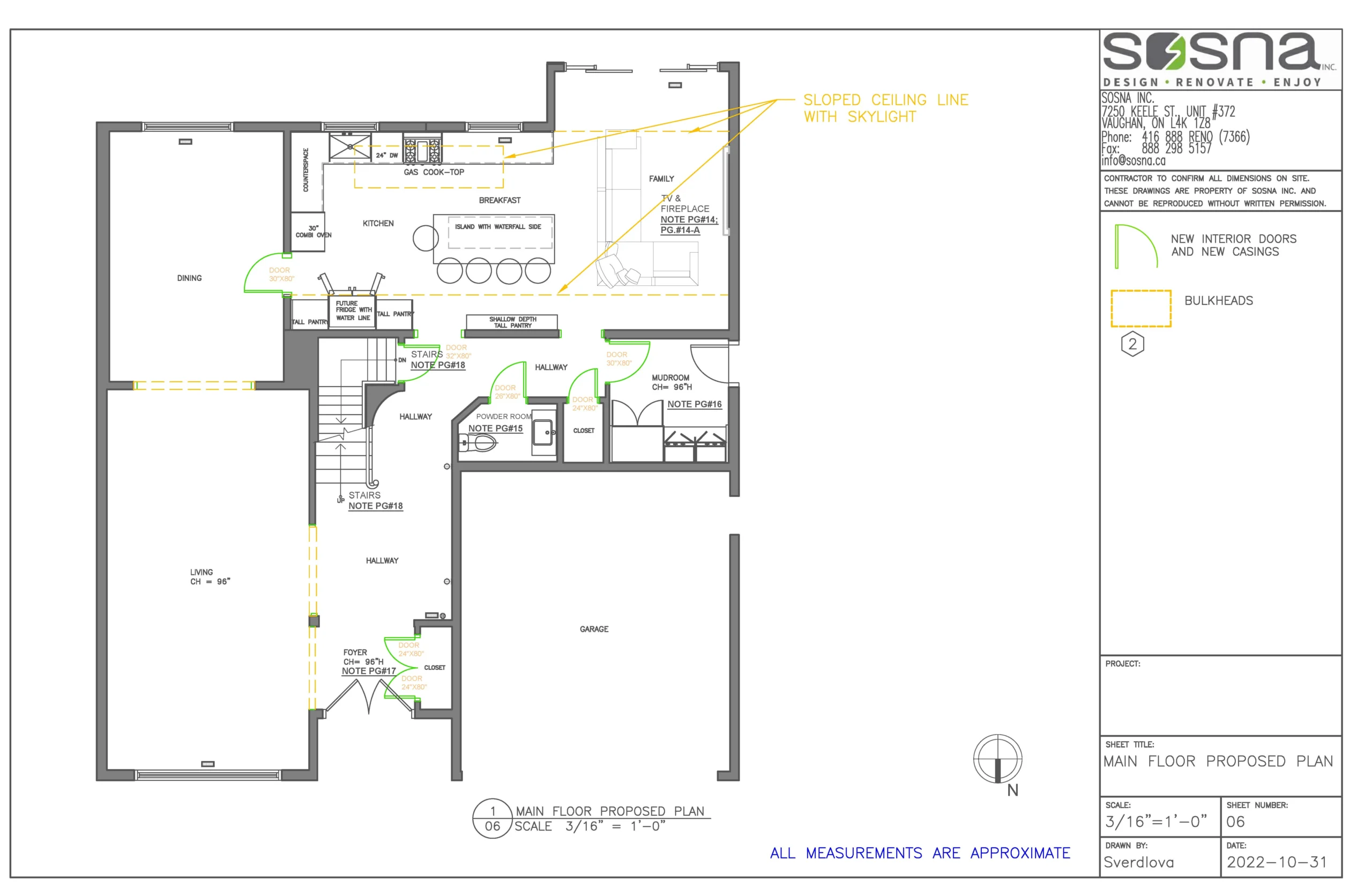 Main Floor And Bathroom Renovation in North York Drawings 2