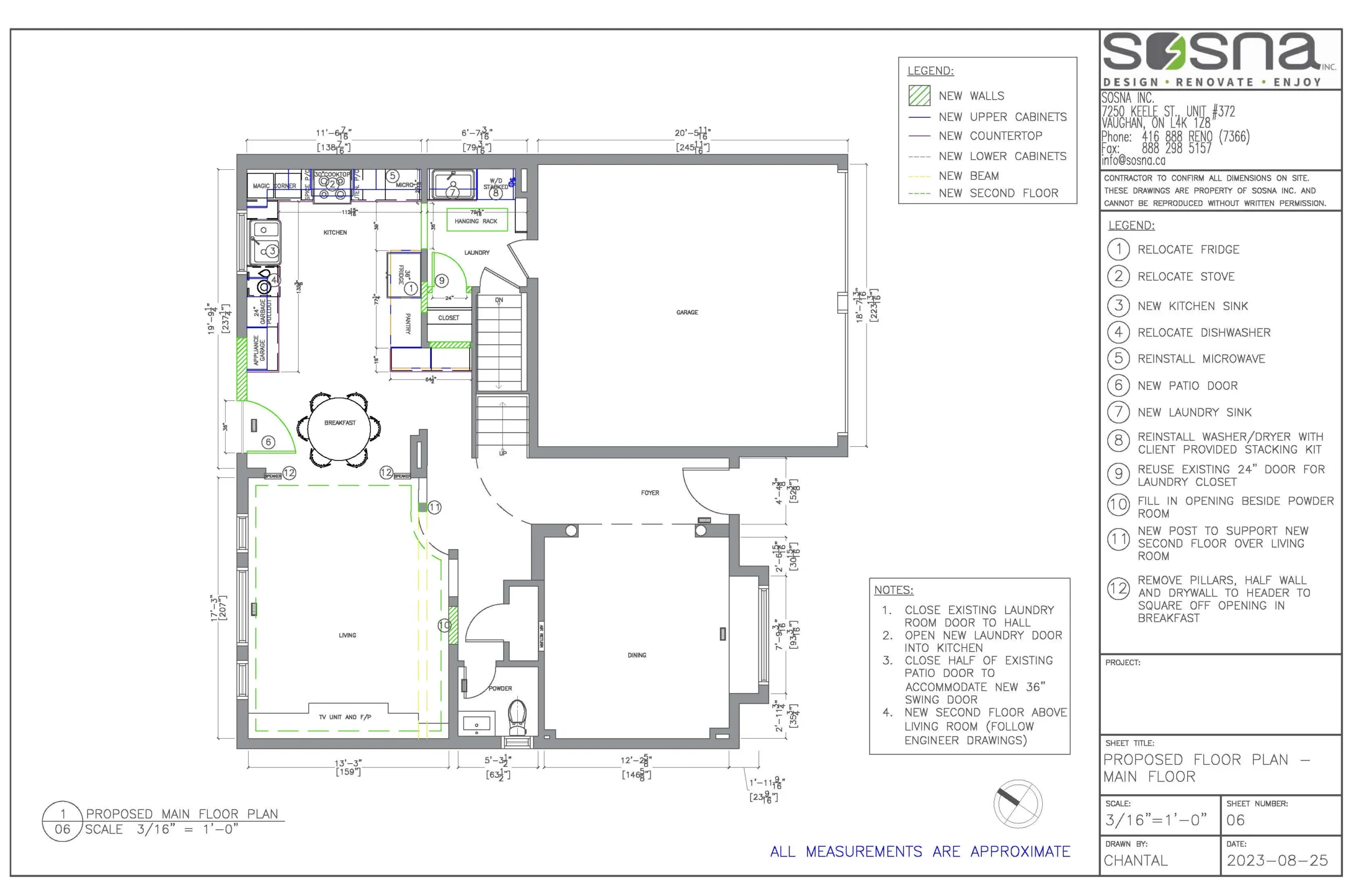 Main Floor And Bedroom Home Renovation In Mississauga Drawings 2