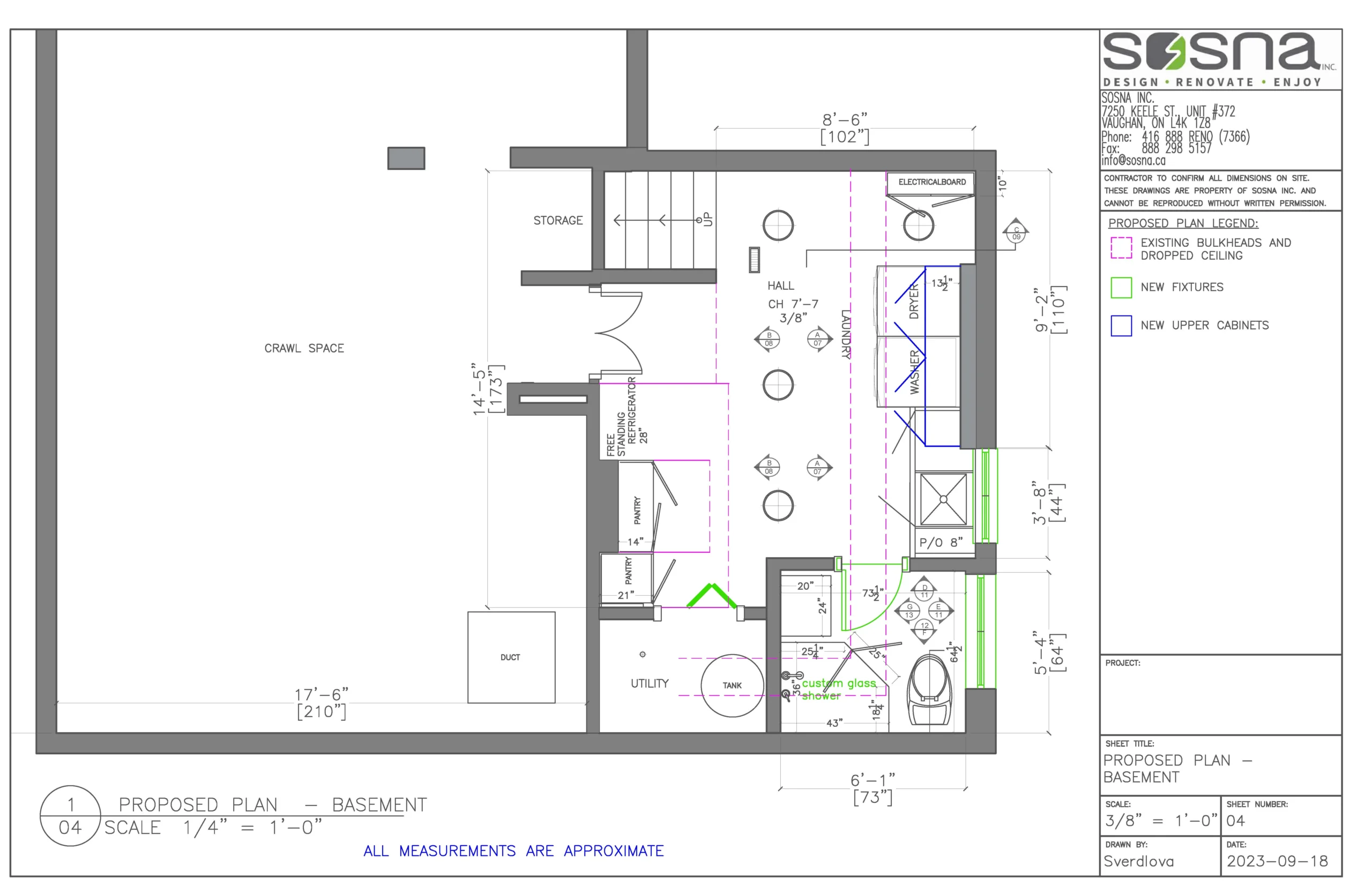 Modern Home Remodel North York Drawings 2