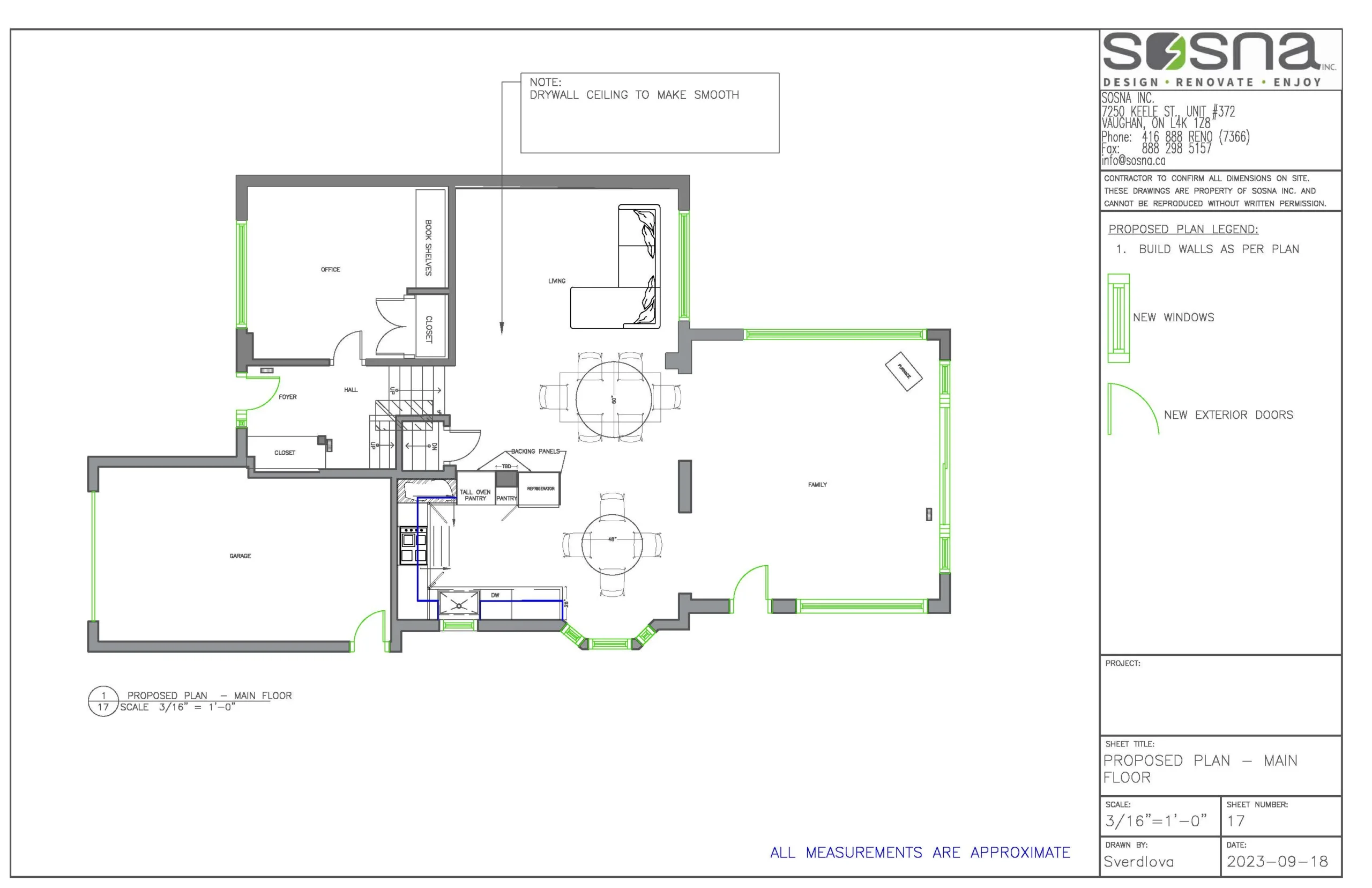 Modern Home Remodel North York Drawings 5