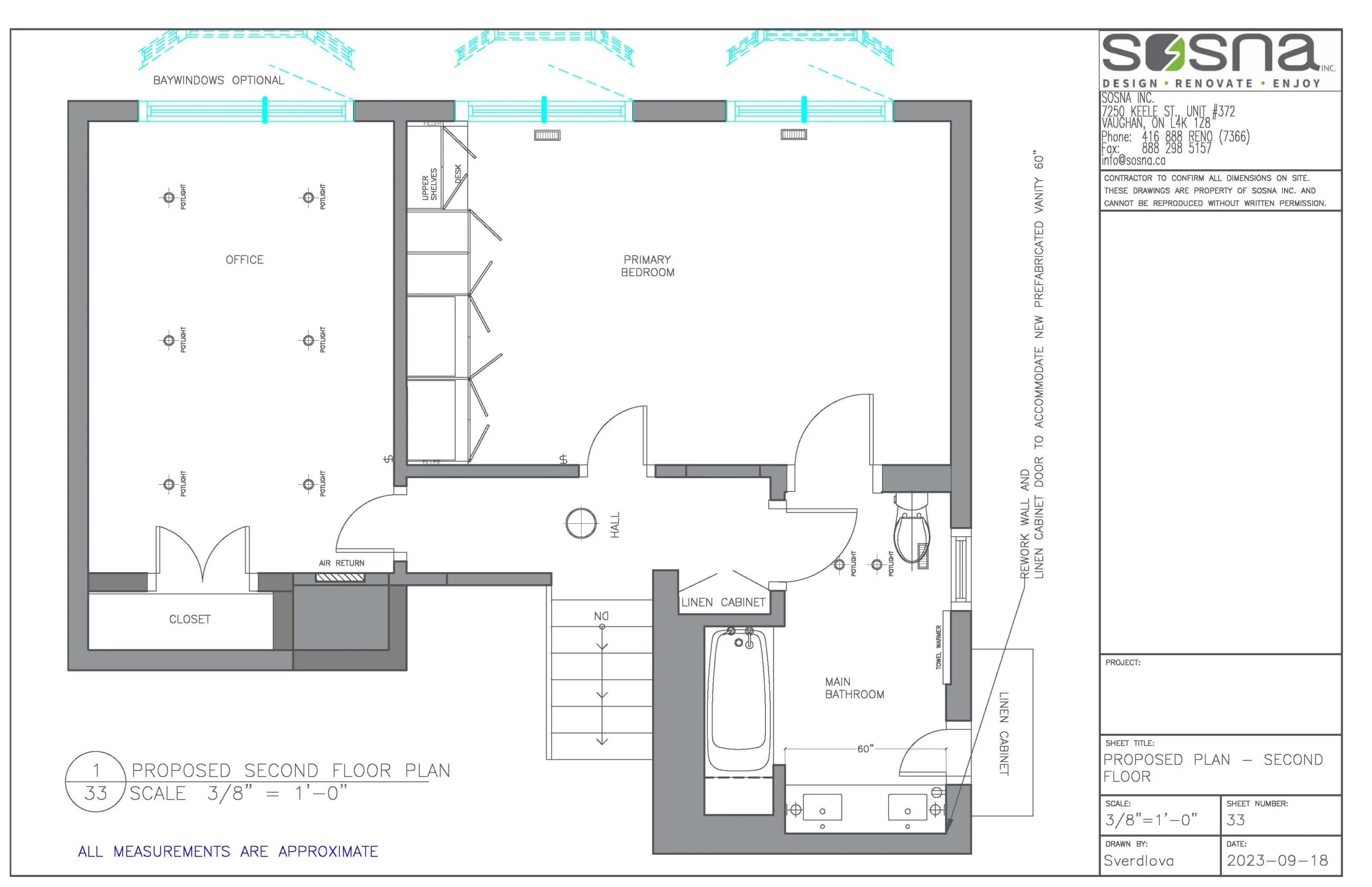 Modern Home Remodel North York Drawings 8