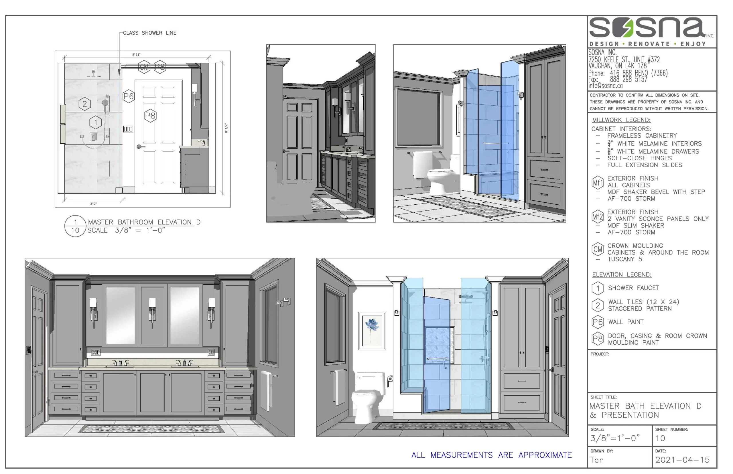 Multiple Bathroom Renovation in Etobicoke Drawings 3