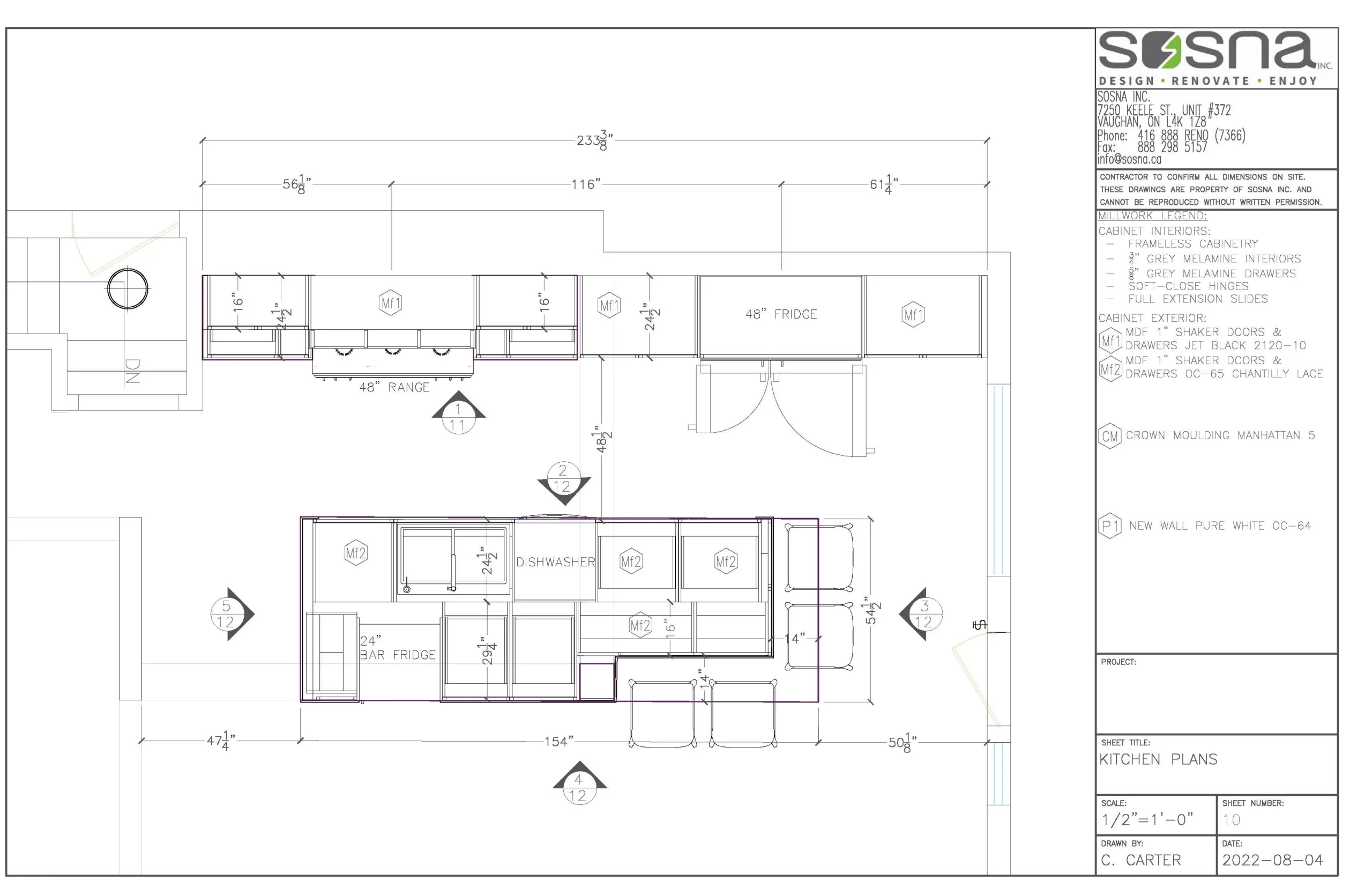 Open Concept Kitchen Renovation In Etobicoke Drawings 2