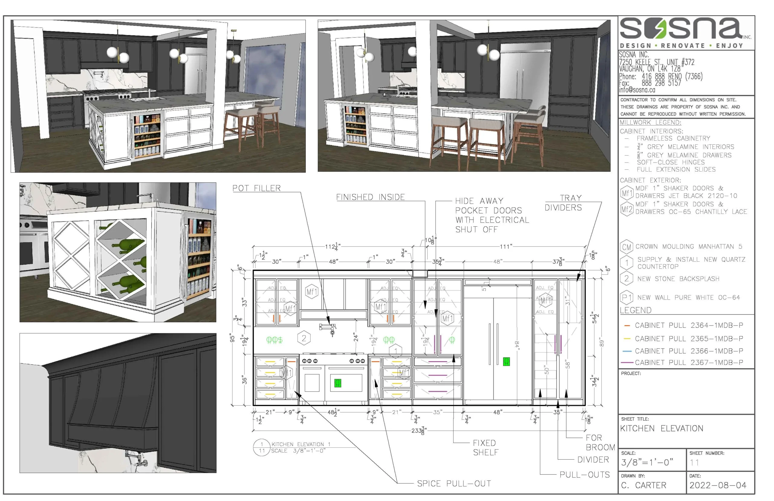 Open Concept Kitchen Renovation In Etobicoke Drawings 3