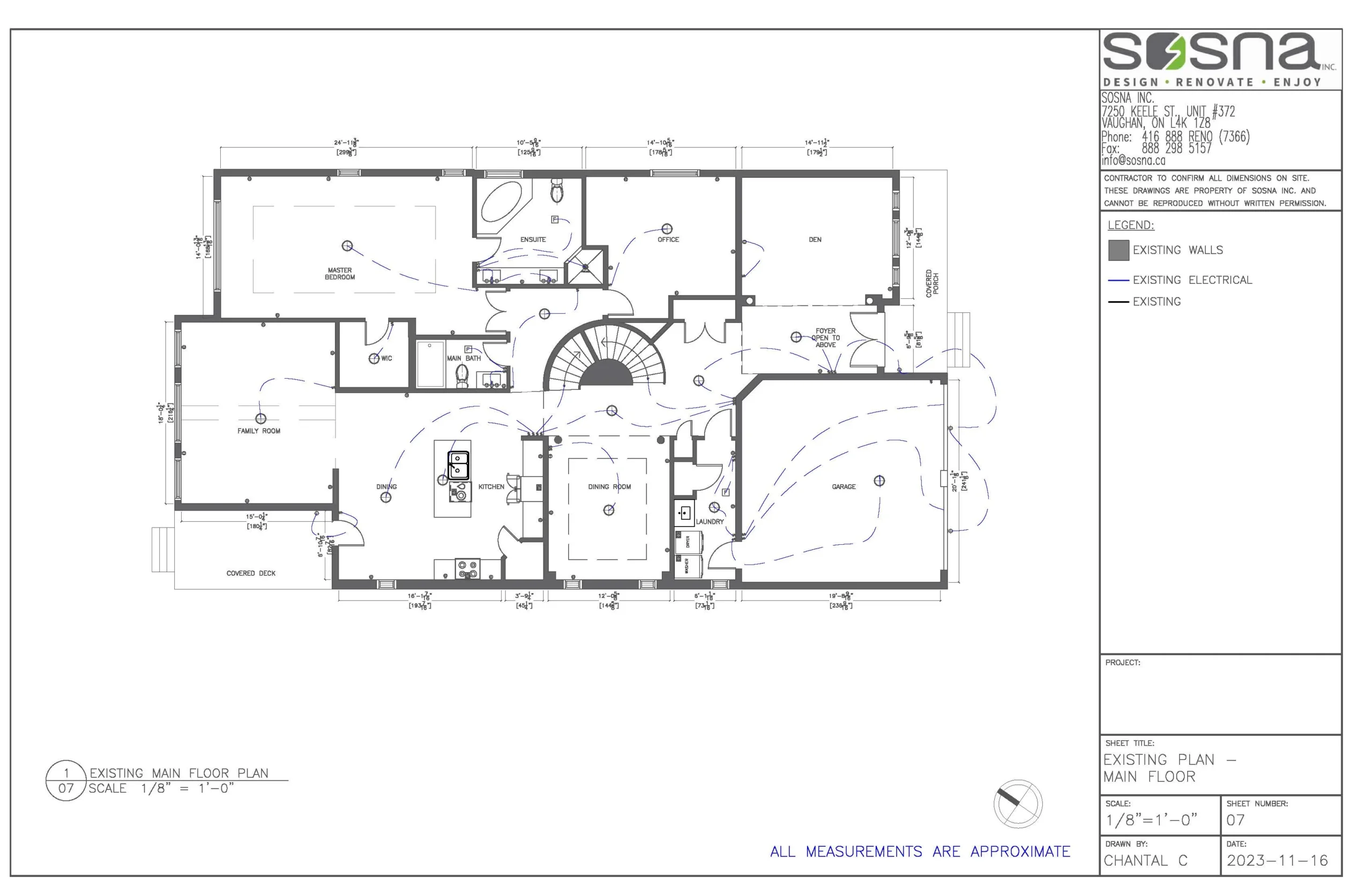 Richmond Hill Kitchen And Primary Ensuite Home Renovation Drawings 1