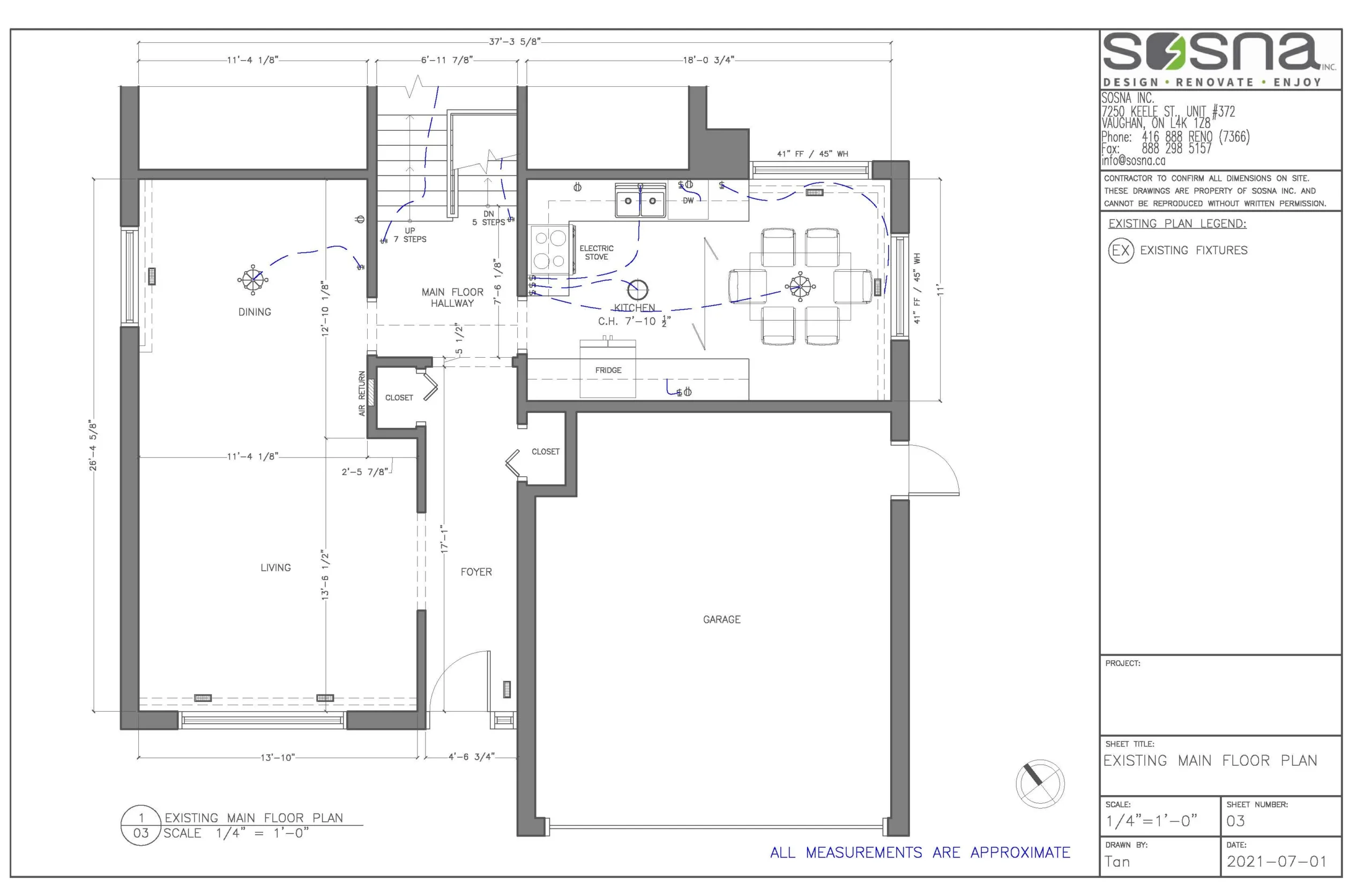 Split Level Home Renovation Design Drawings