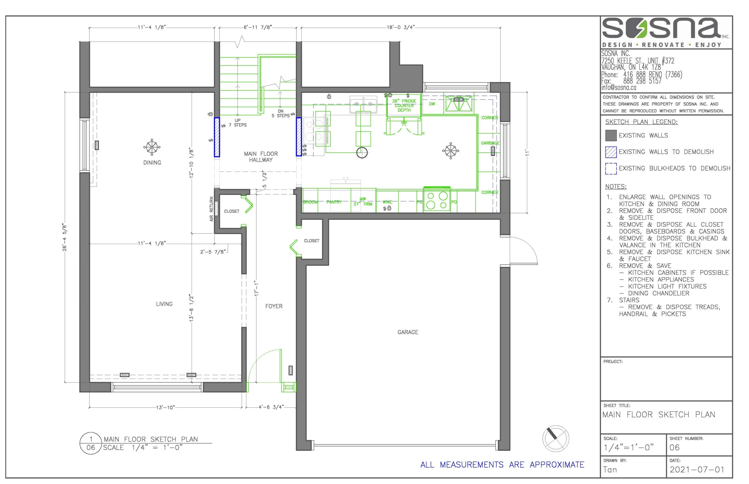 Split Level Home Renovation Design Drawings 2