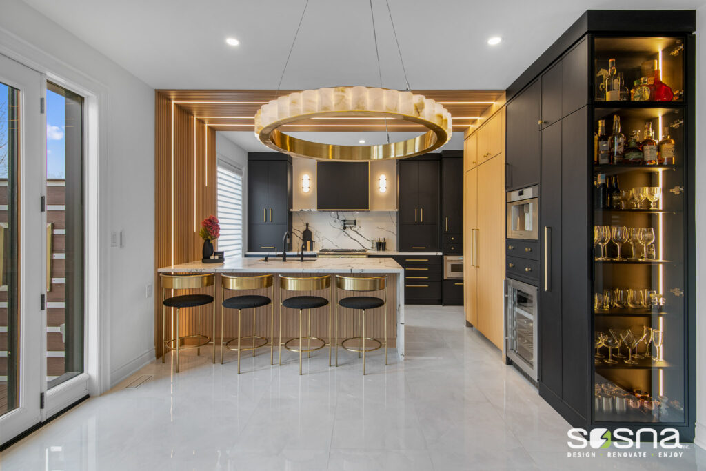 Modern Luxury Kitchen Renovation with Gold Accents