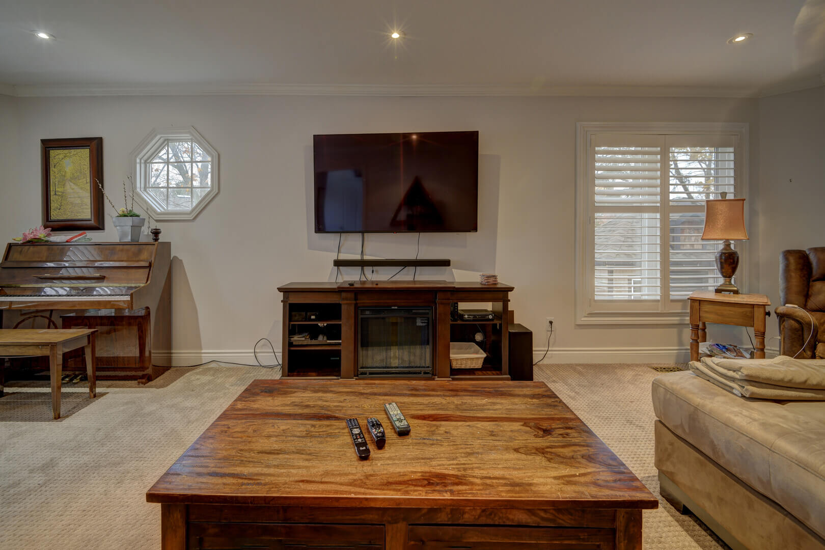 Dated Entertainment Unit Before Renovation