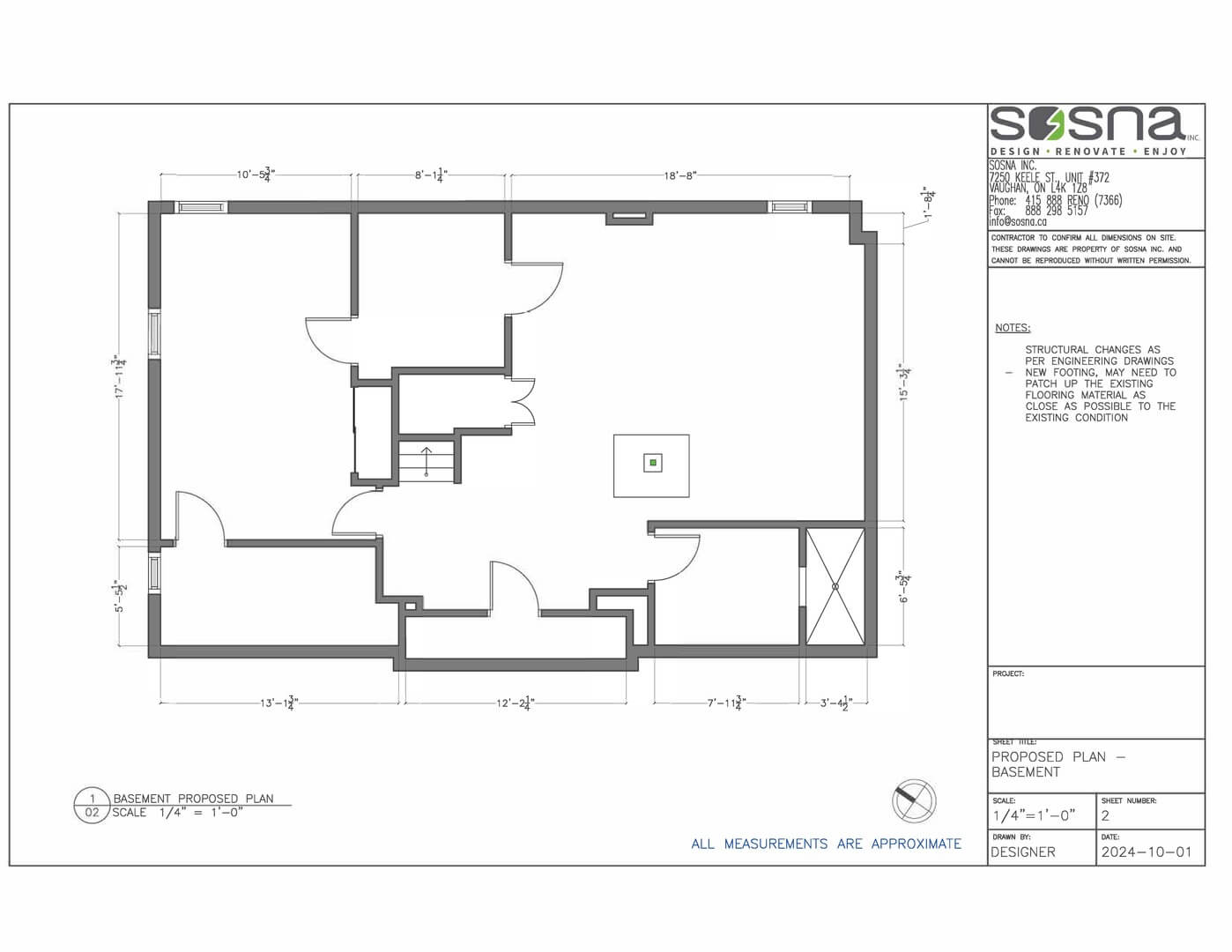 Proposed Basement Drawings