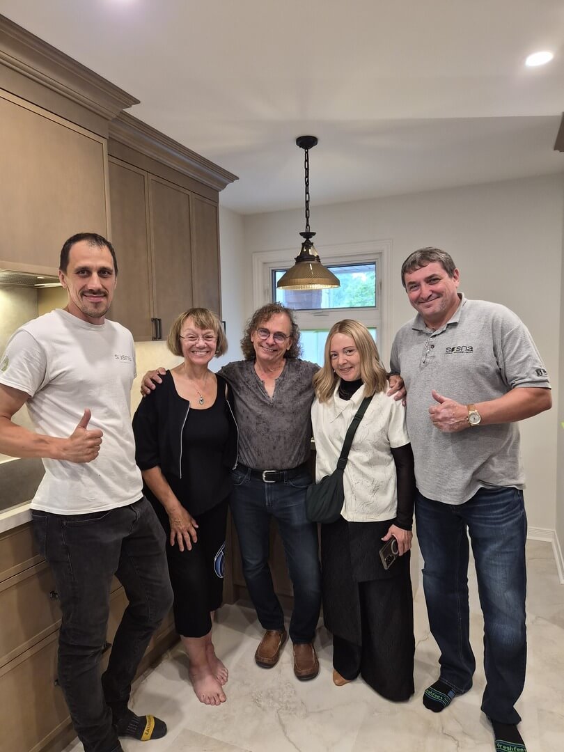 Happy Clients in their renovated kitchen