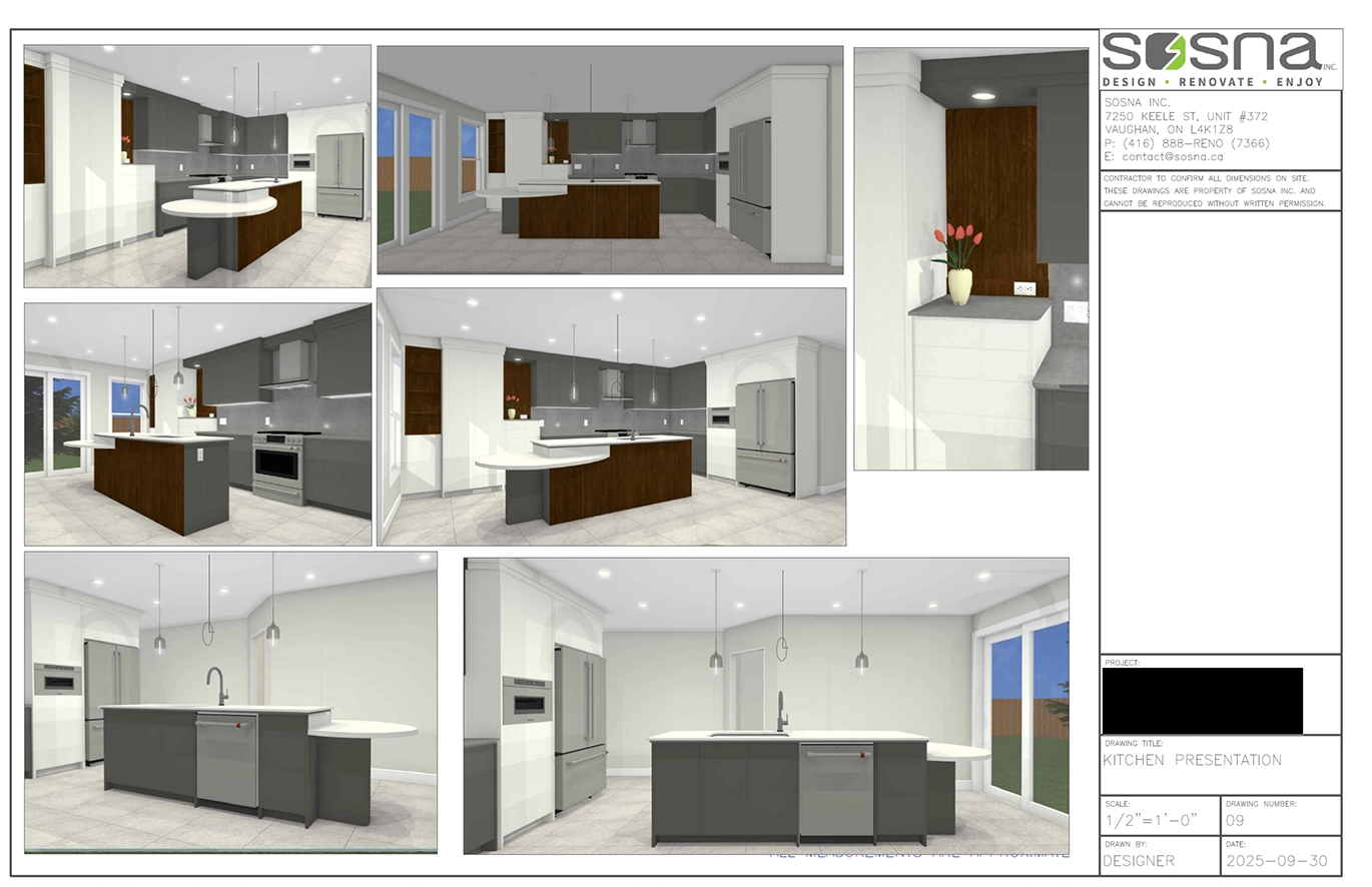 proposed 3d drawings kitchen
