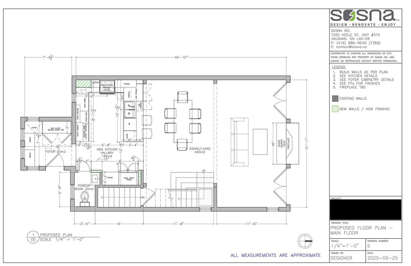 proposed main floor