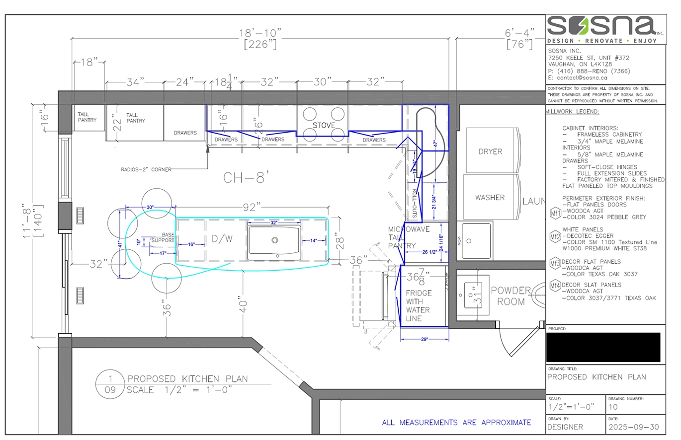 proposed renovation drawings proposed kitchen